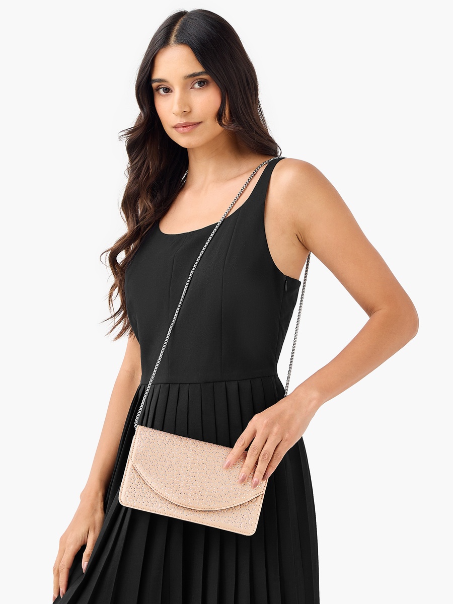 Embellished Crossbody Bag with Chain Strap
