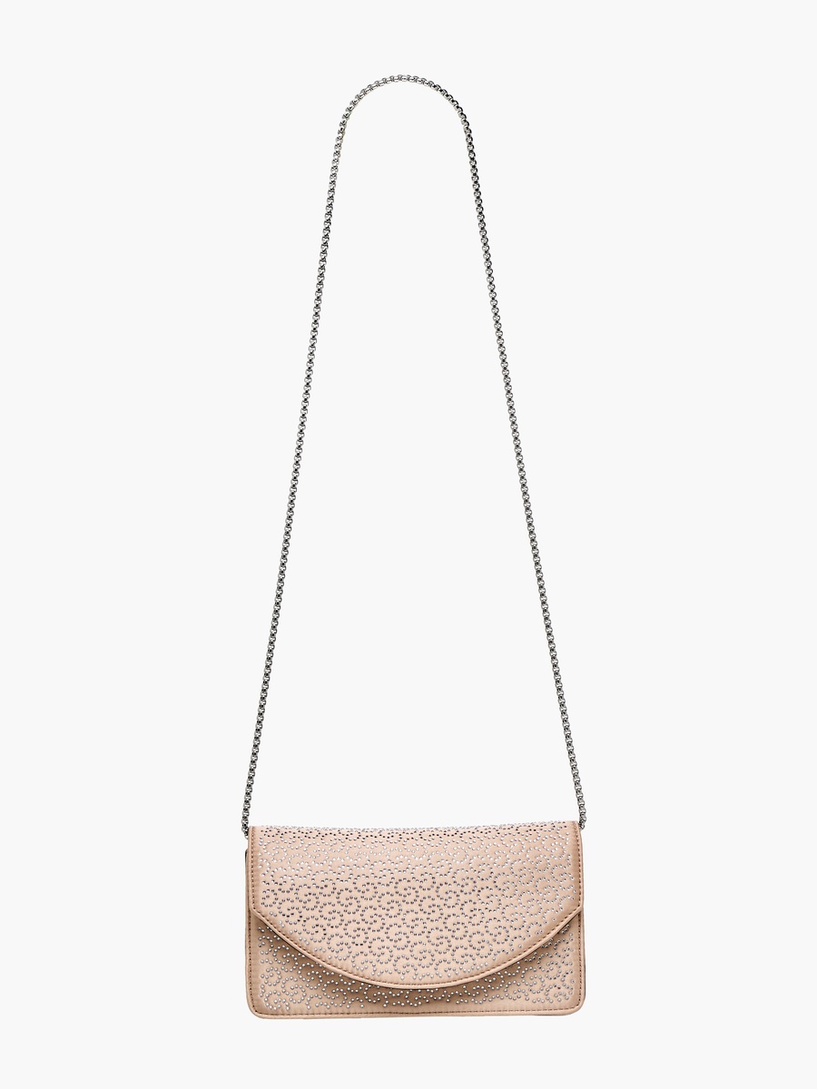 Embellished Crossbody Bag with Chain Strap