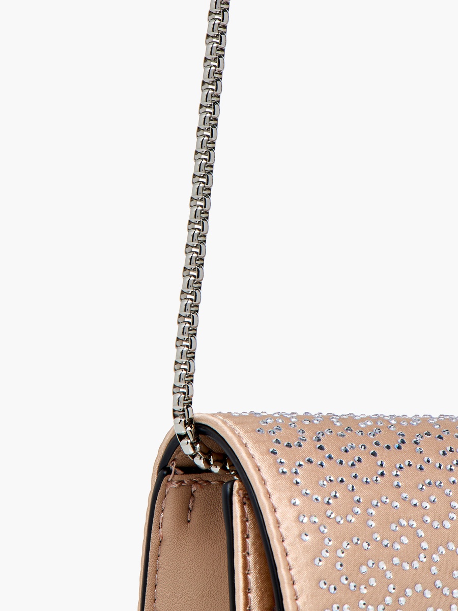 Embellished Crossbody Bag with Chain Strap