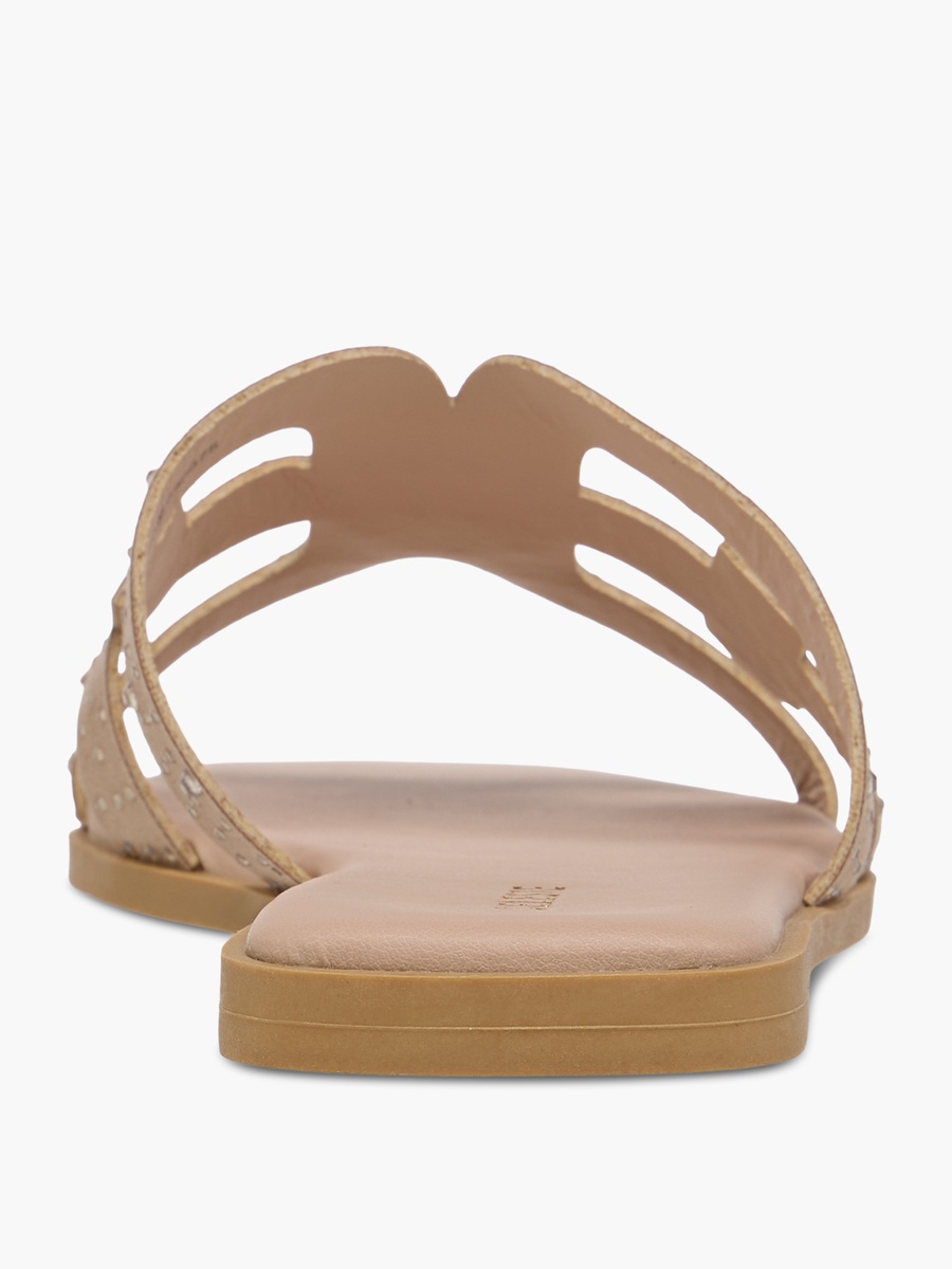 Women Embellished Slip-On Flat Sandals