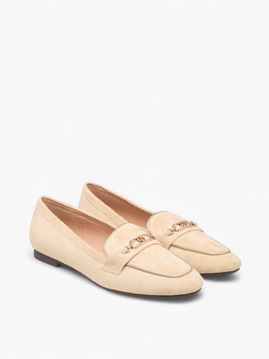Women Metal Accent Slip-On Loafers