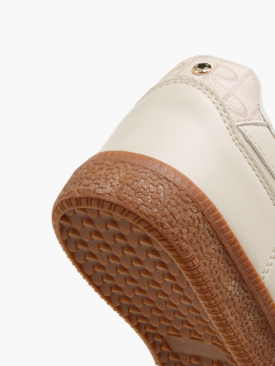 Monogram Print Sneakers with Lace-Up Closure