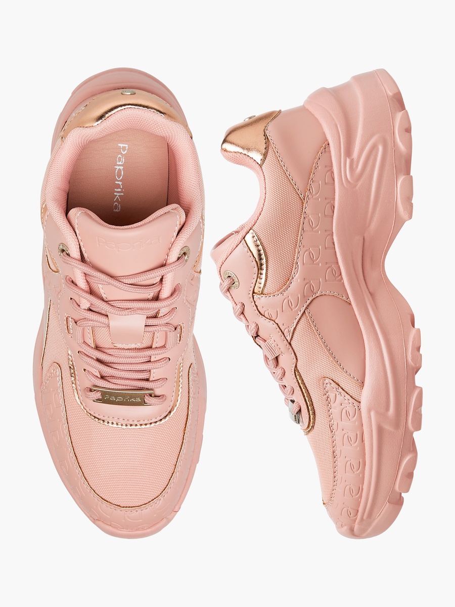 Monogram Embossed Sneakers with Lace-Up Closure