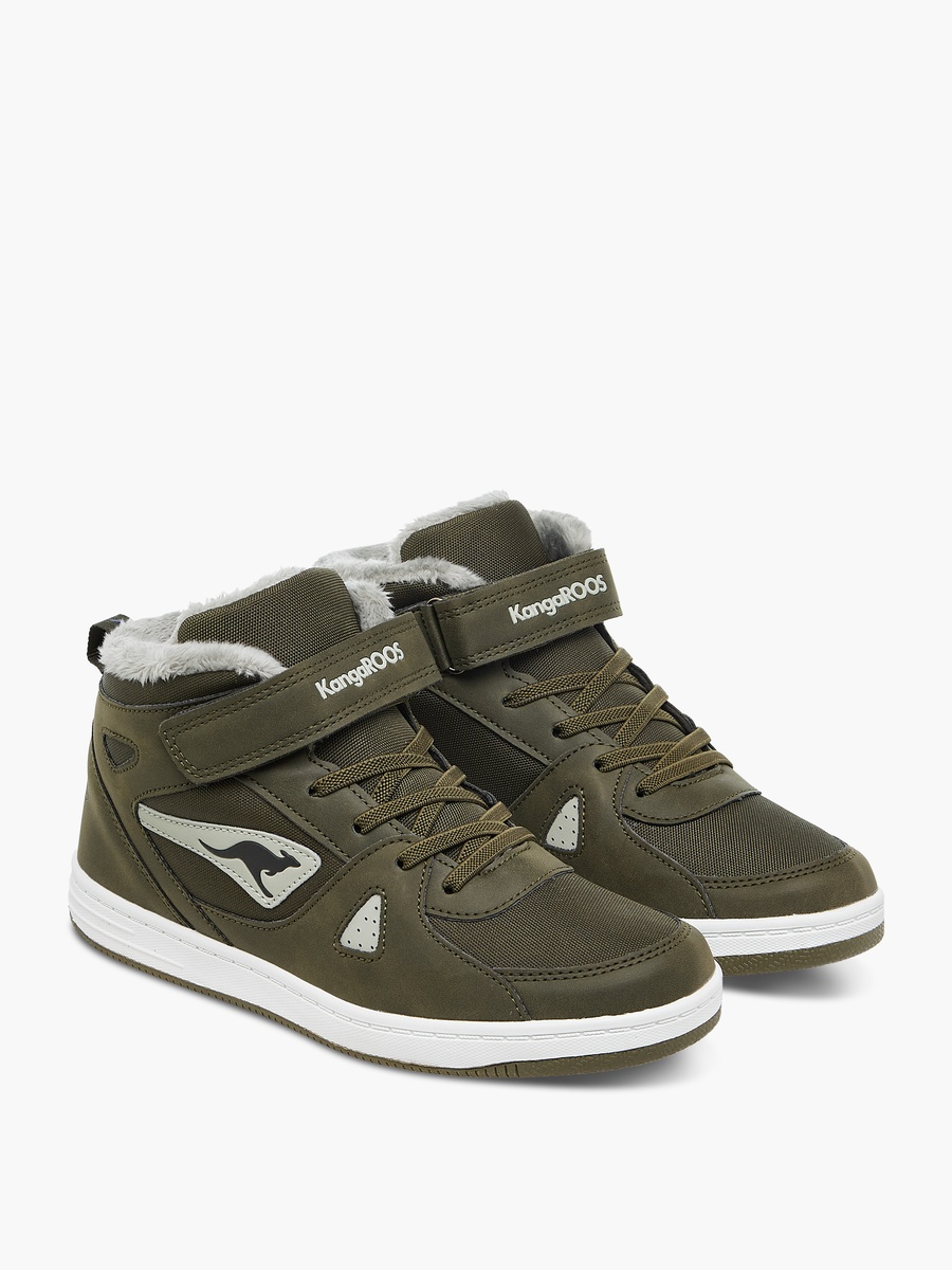Women Panelled High Top Sneakers with Hook and Loop Closure
