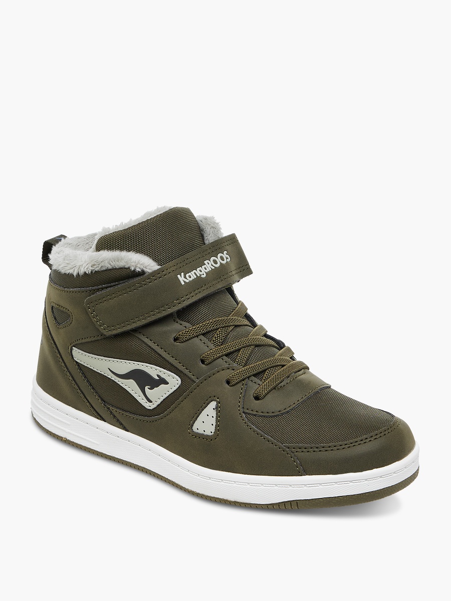 Women Panelled High Top Sneakers with Hook and Loop Closure