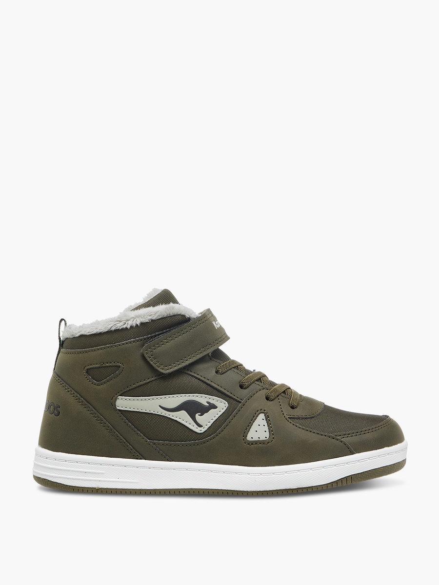 Women Panelled High Top Sneakers with Hook and Loop Closure