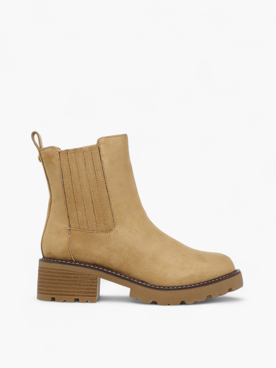 Women Solid Chelsea Boots with Block Heels