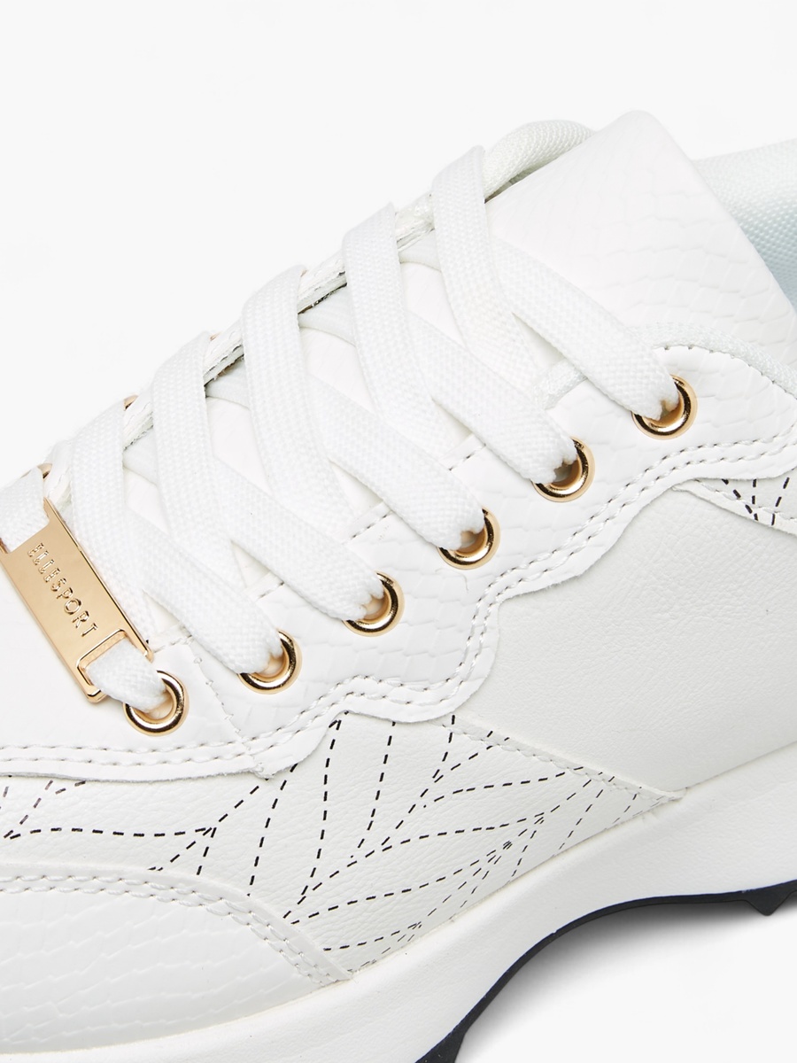 Women Panelled Lace-Up Sneakers