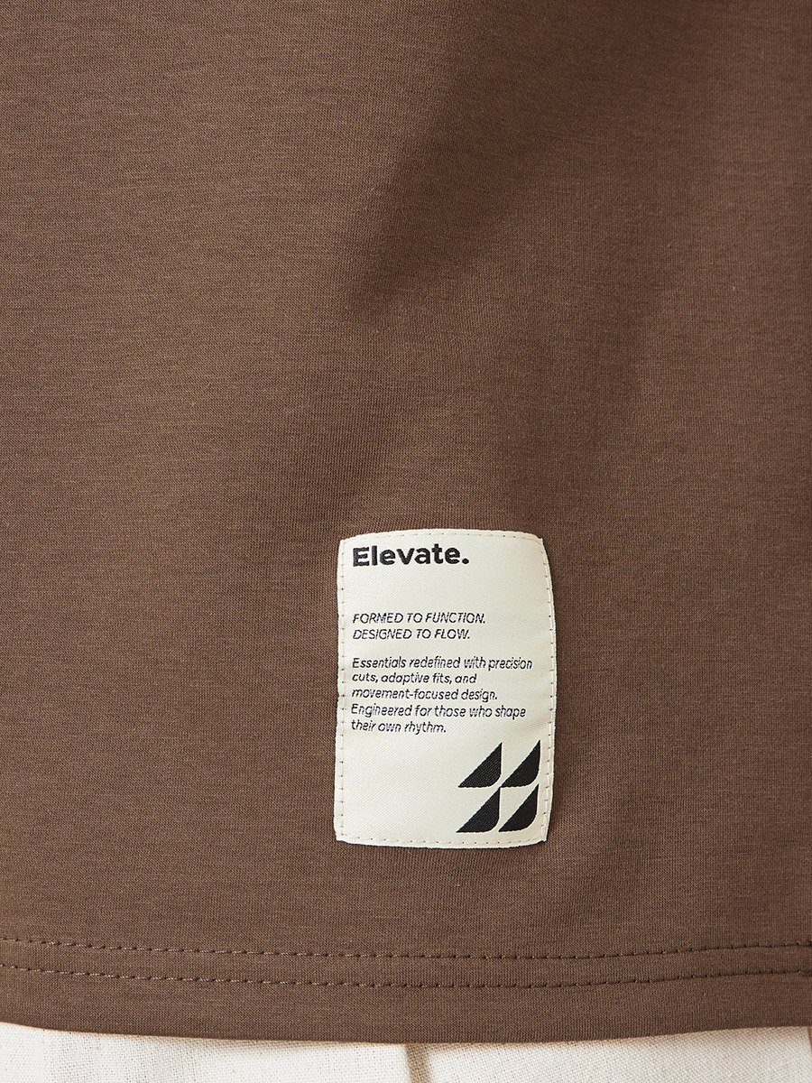 Men Oversized Compact Stretch Heavy Jersey T-Shirt with Badge