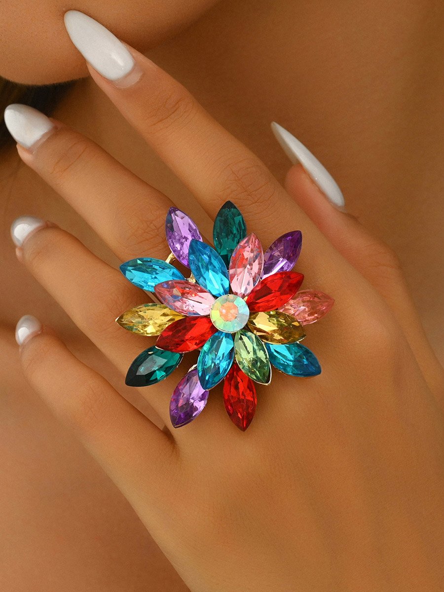 Multi Flower Statement Ring