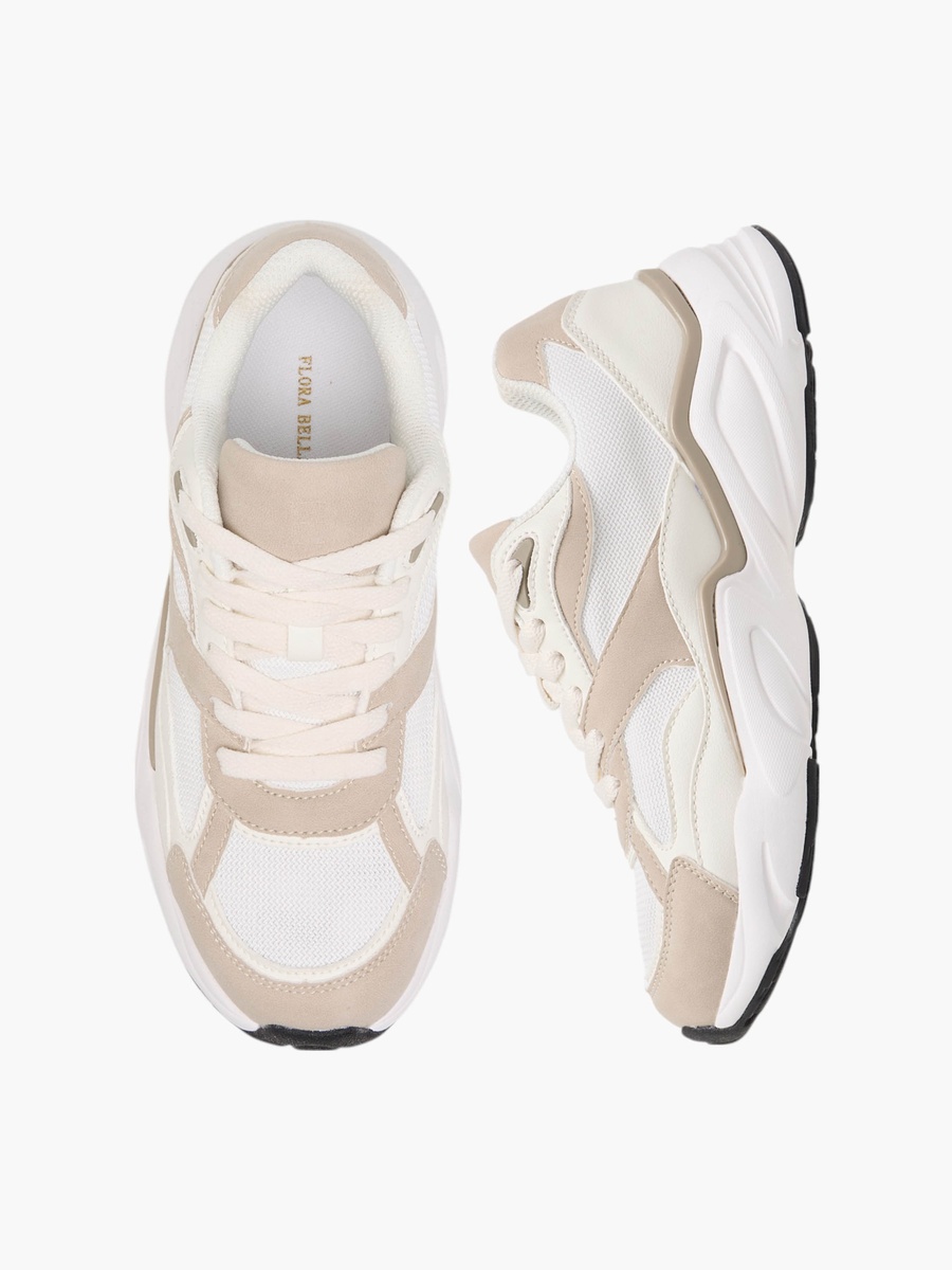 Panelled Lace-Up Sneakers