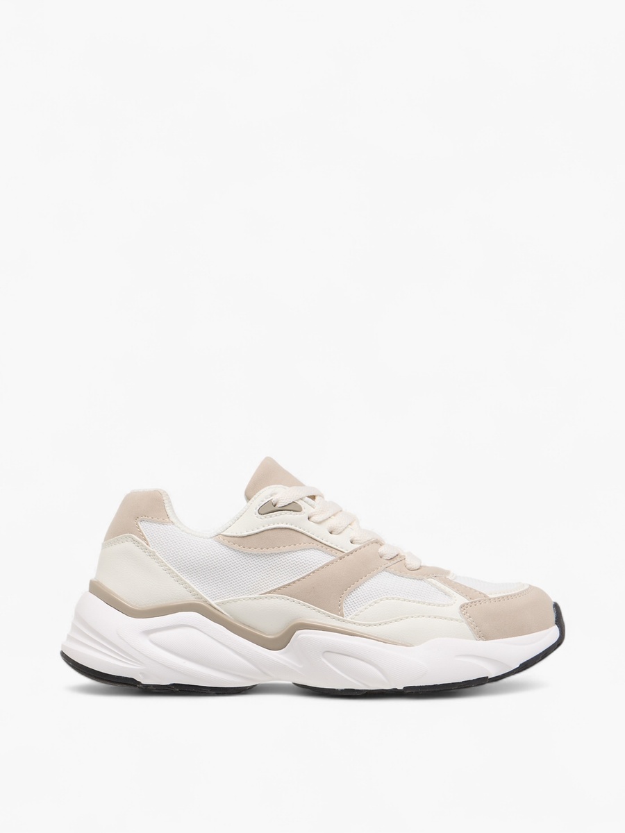 Panelled Lace-Up Sneakers