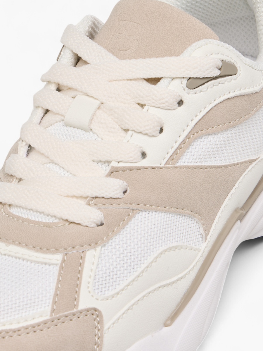 Panelled Lace-Up Sneakers
