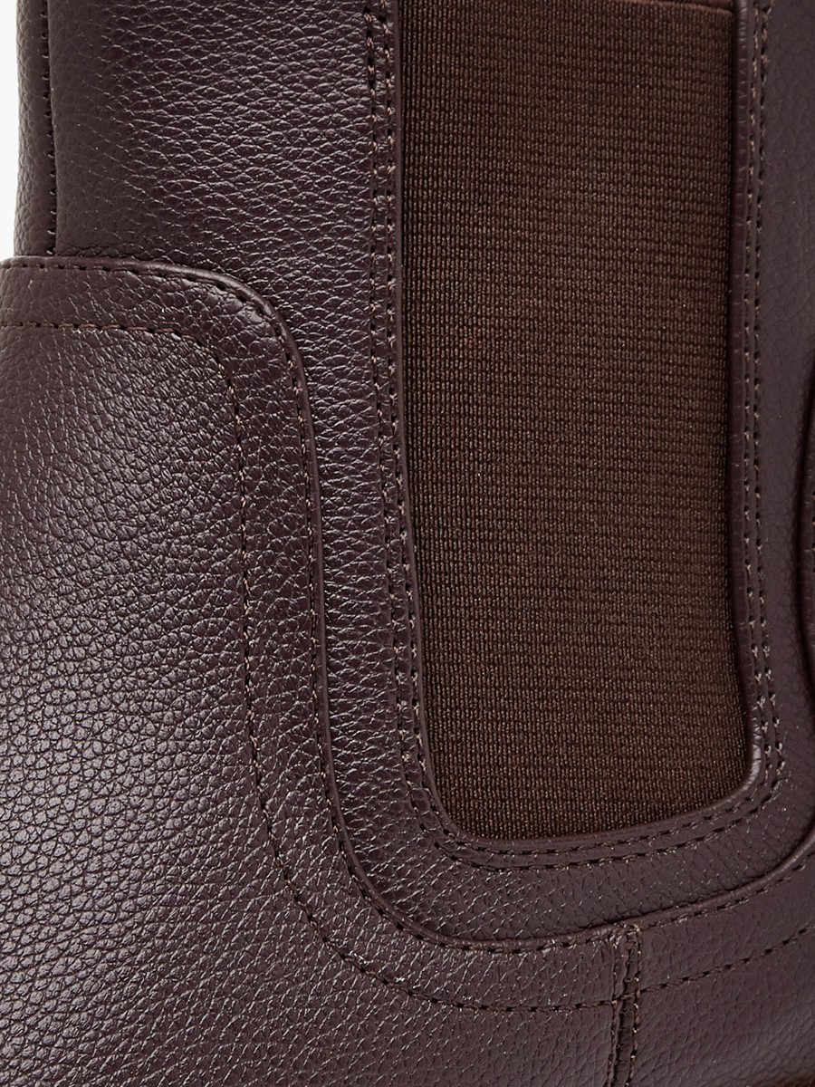 Solid Chelsea Ankle Boots with Block Heels