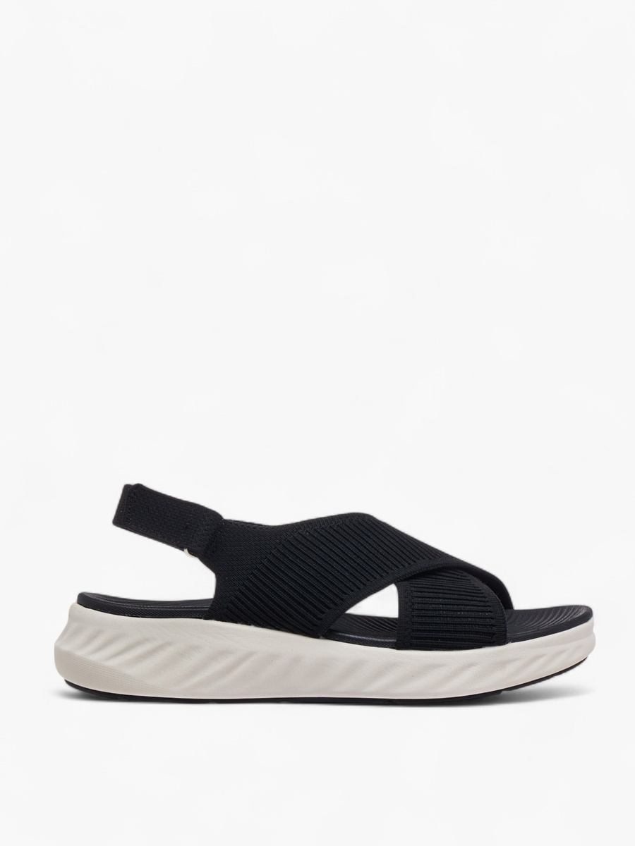 Cross Strap Sandals with Hook and Loop Closure