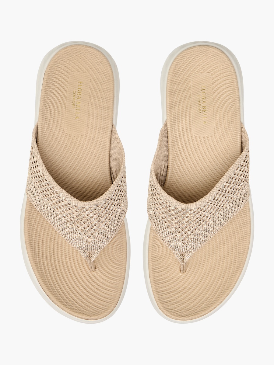 Textured Slip-On Thong Sandals