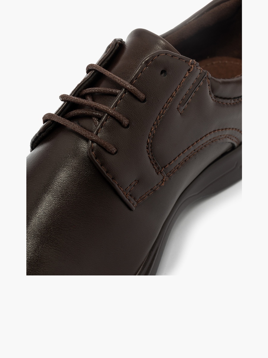 Solid Lace-Up Derby Shoes