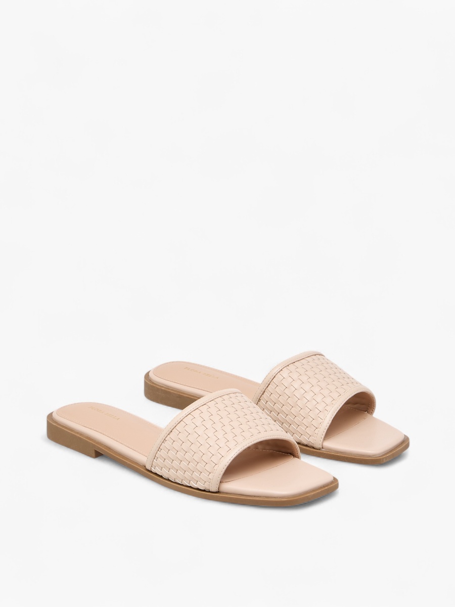 Textured Slip-On Flat Sandals