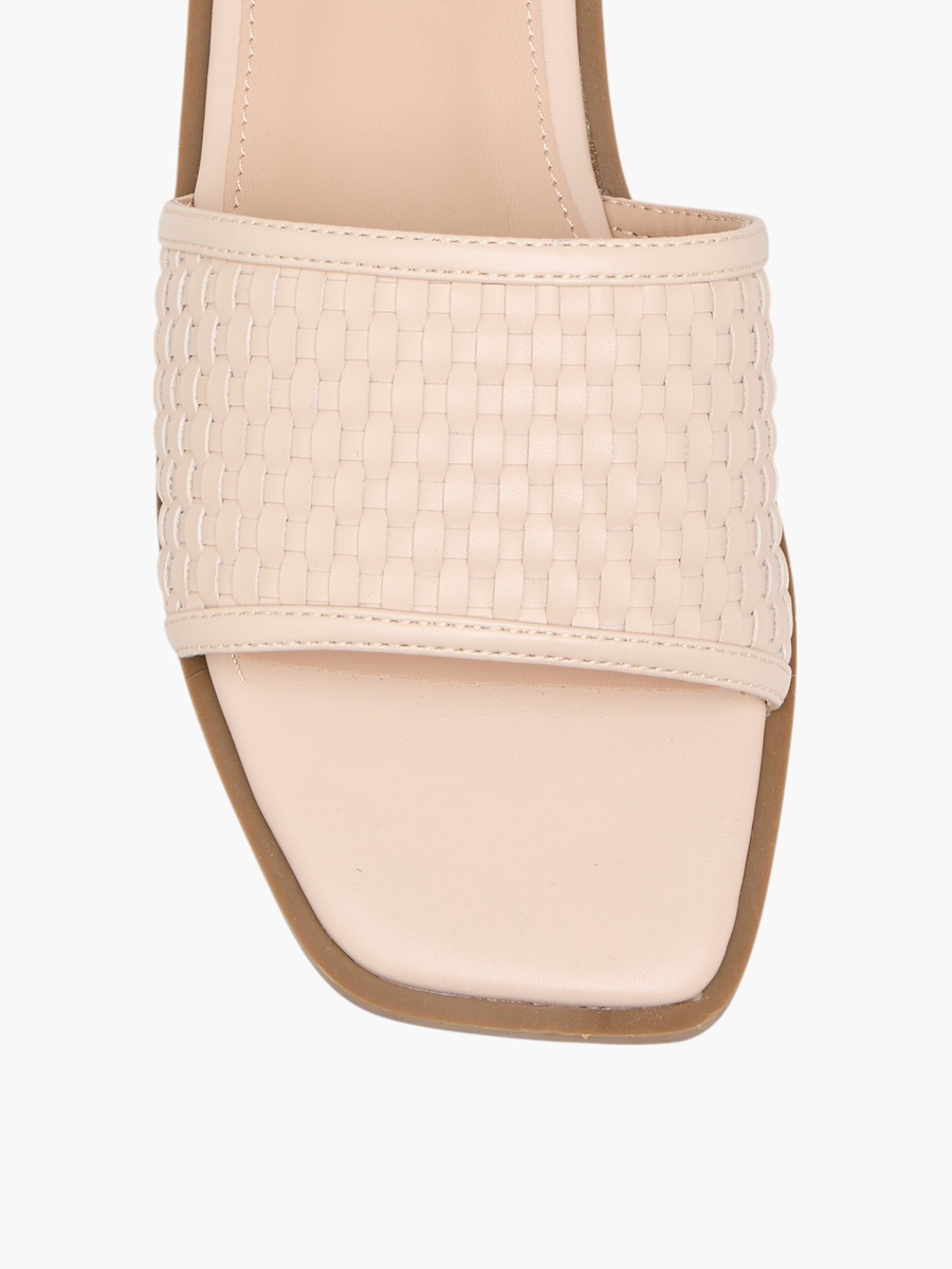 Textured Slip-On Flat Sandals
