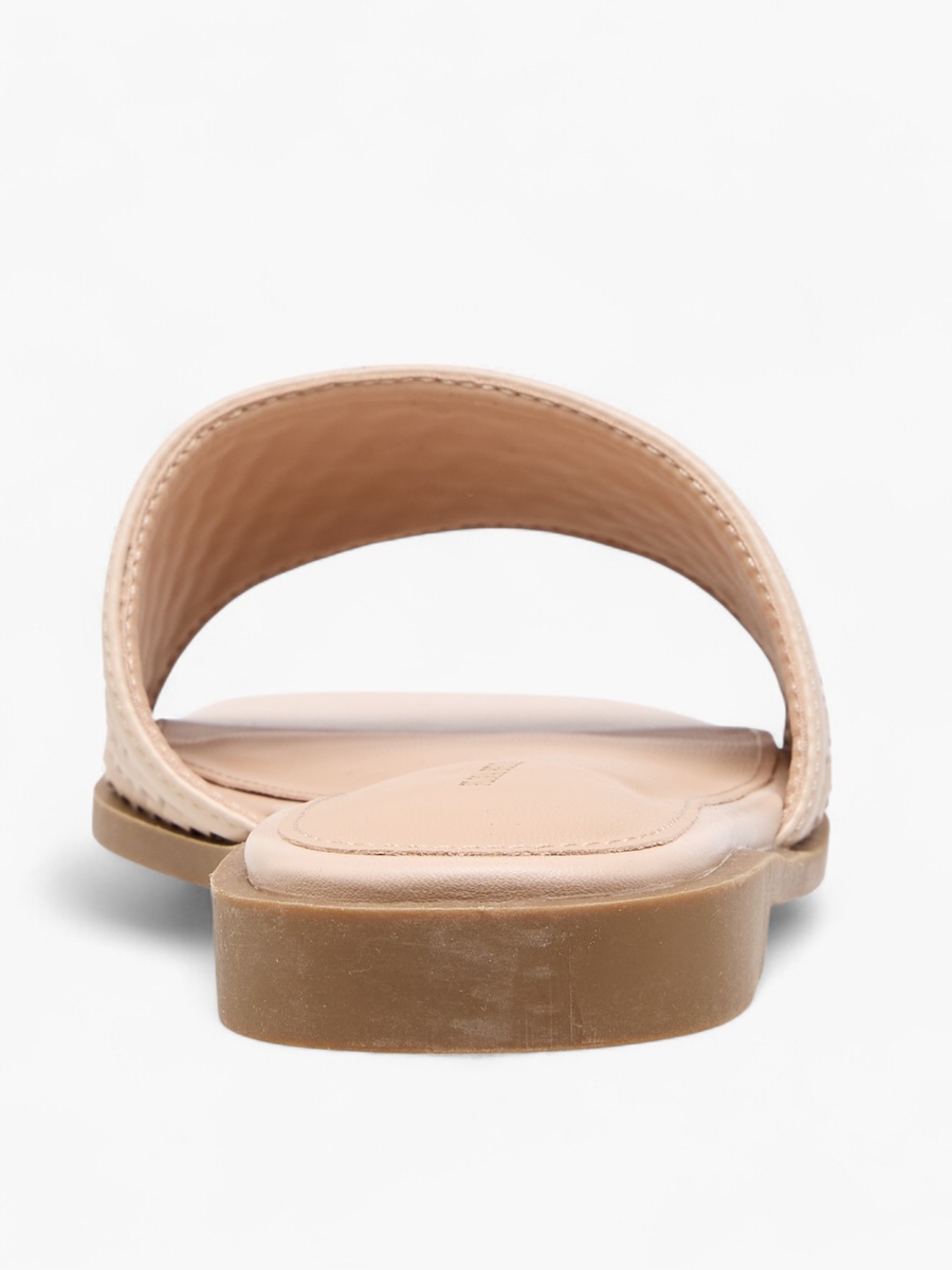 Textured Slip-On Flat Sandals