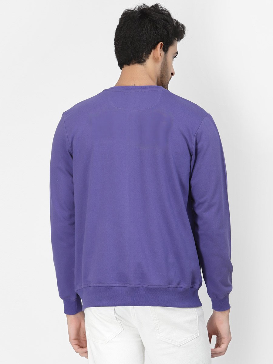 Men Purple Regular Fit Zip-Up Jacket