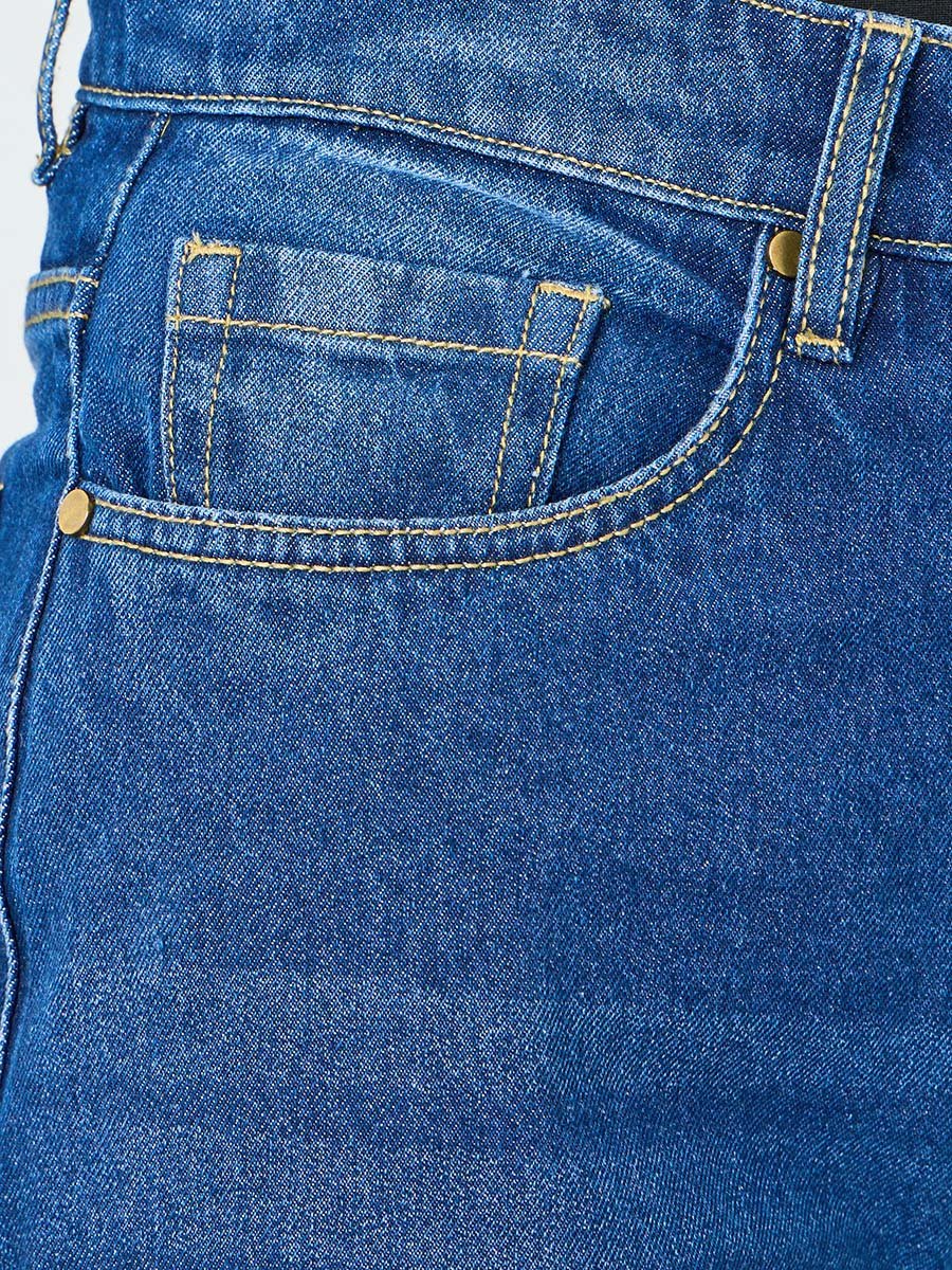 Women Blue High Rise Wide Leg Jeans