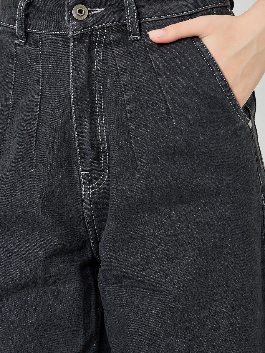 Women Mid Rise Barrel Fit Jeans
