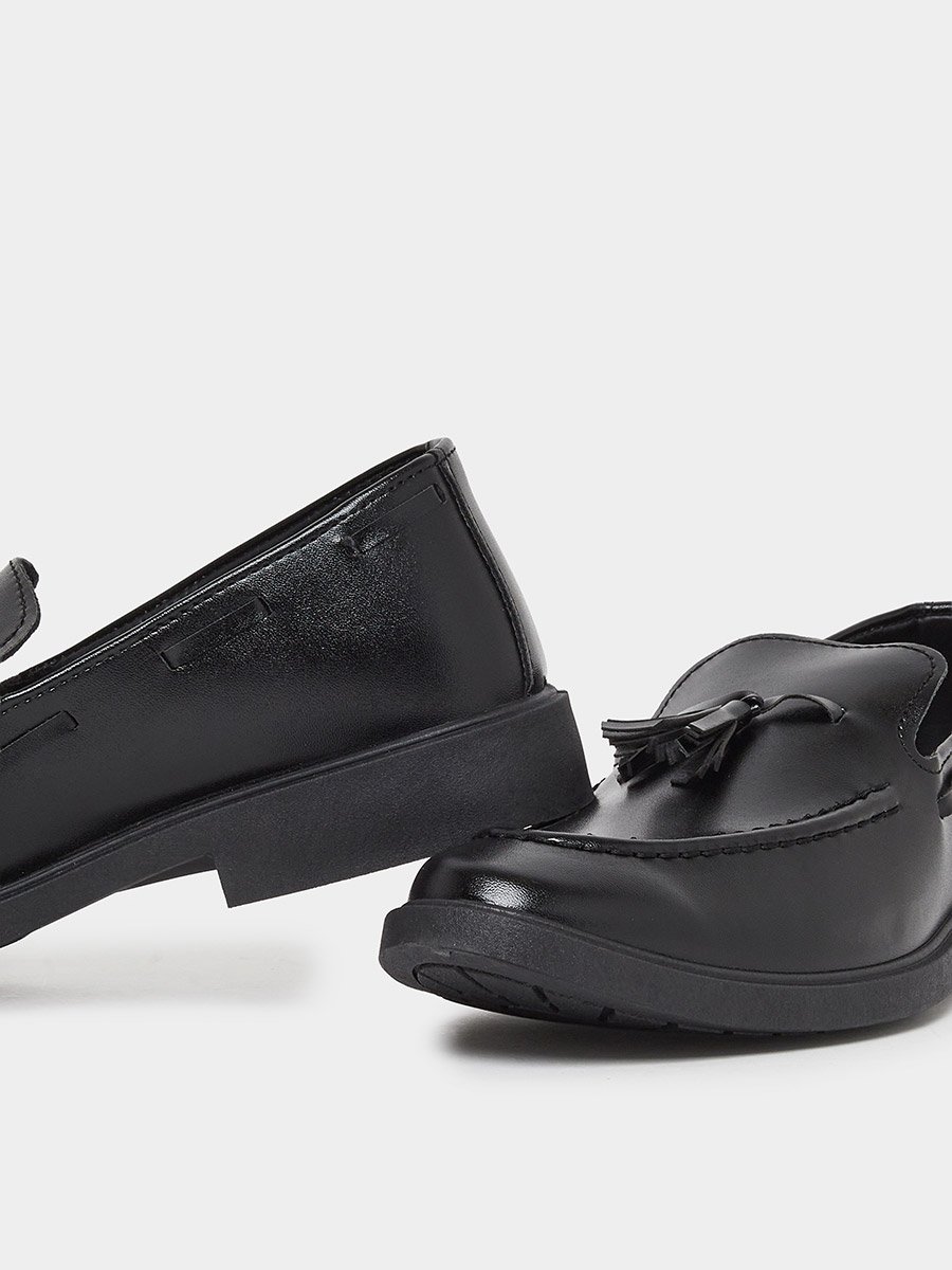 Classic Faux Leather Tassel Loafers