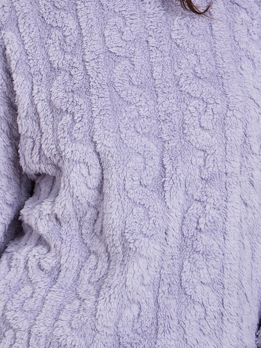 Cable Fleece Long Sleeves Top and Pyjama Set