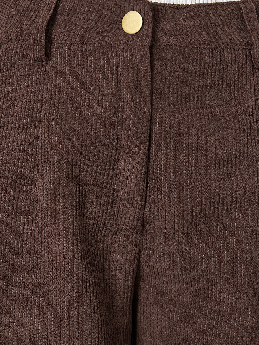 Brown Corduroy Cargo Pants