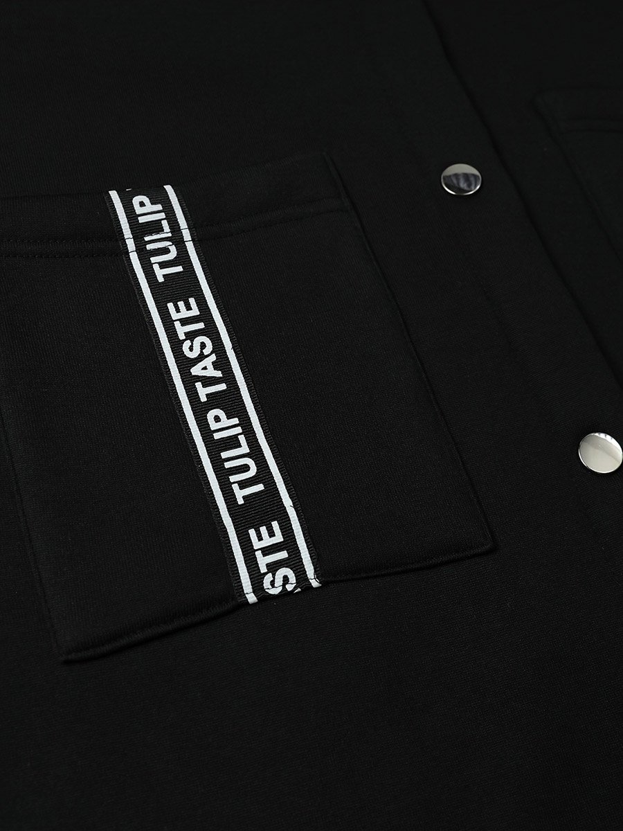 Black Zip Up Longline Hoodie Jacket