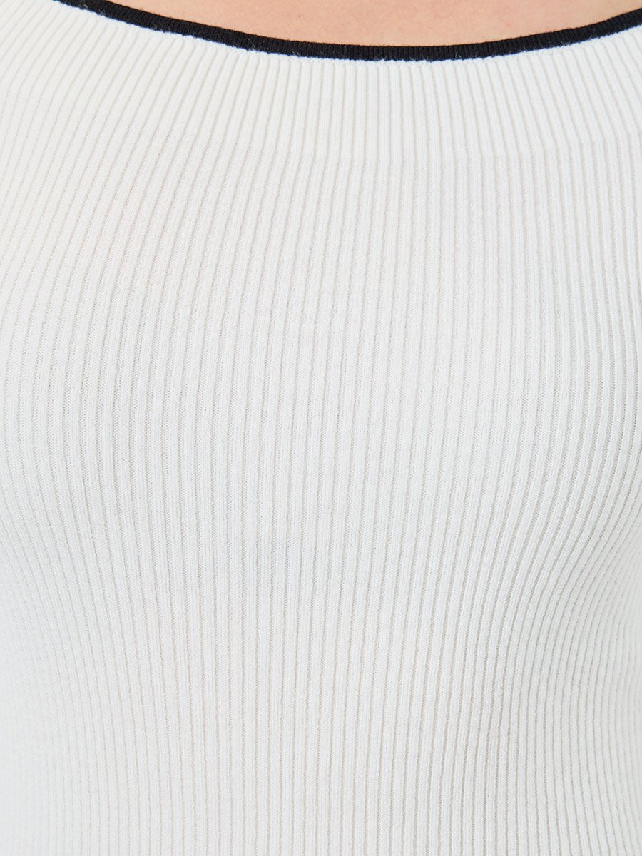 Solid Wide Neck Long Flare Sleeve Top