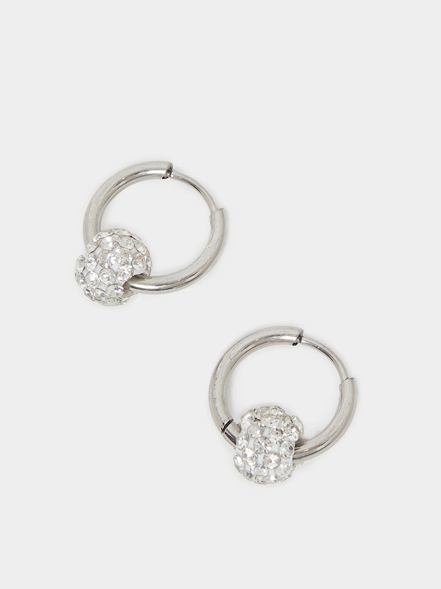Silver Huggie Earrings