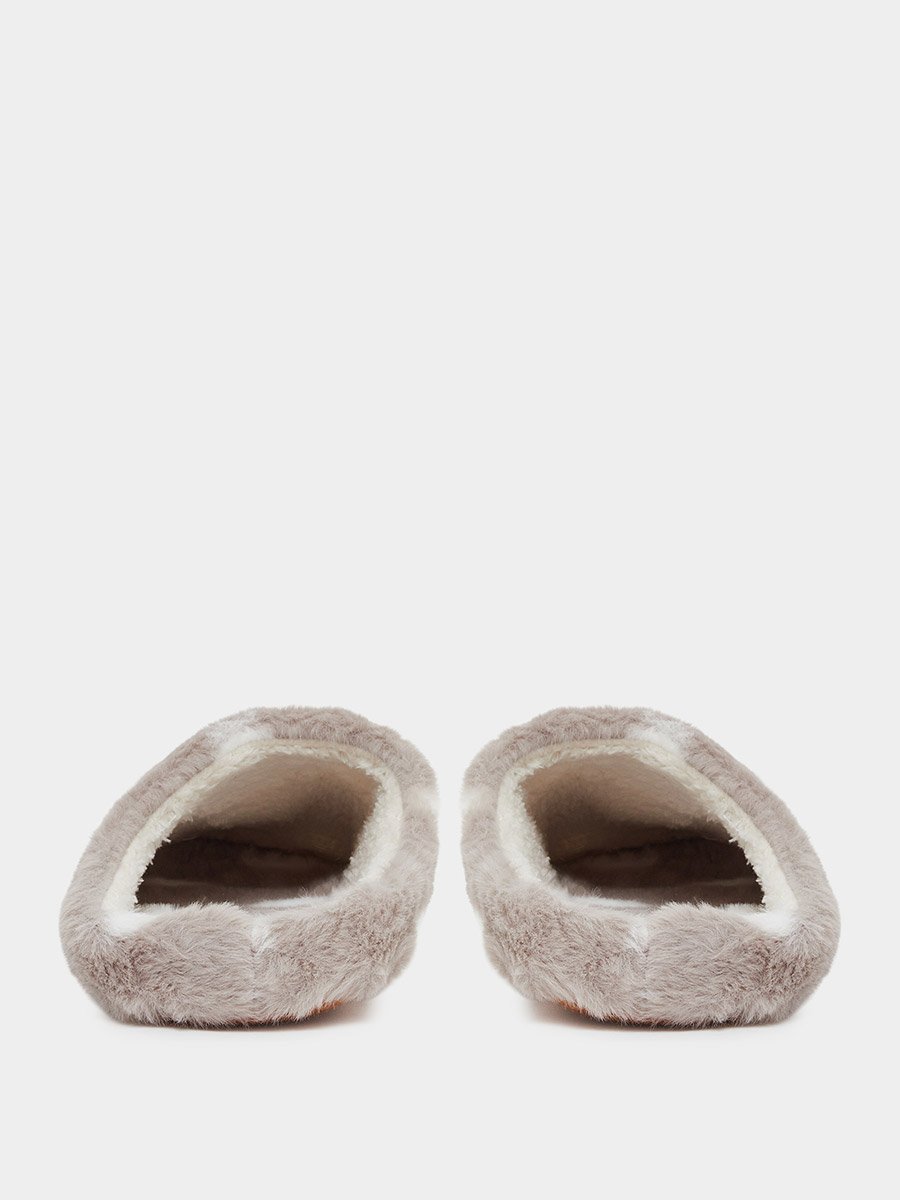 Polka Dot Plush Bedroom Slippers