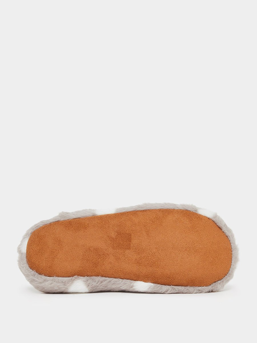 Polka Dot Plush Bedroom Slippers