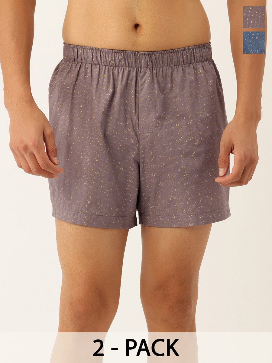 Pack of 2 - Printed Boxers - 100% Cotton
