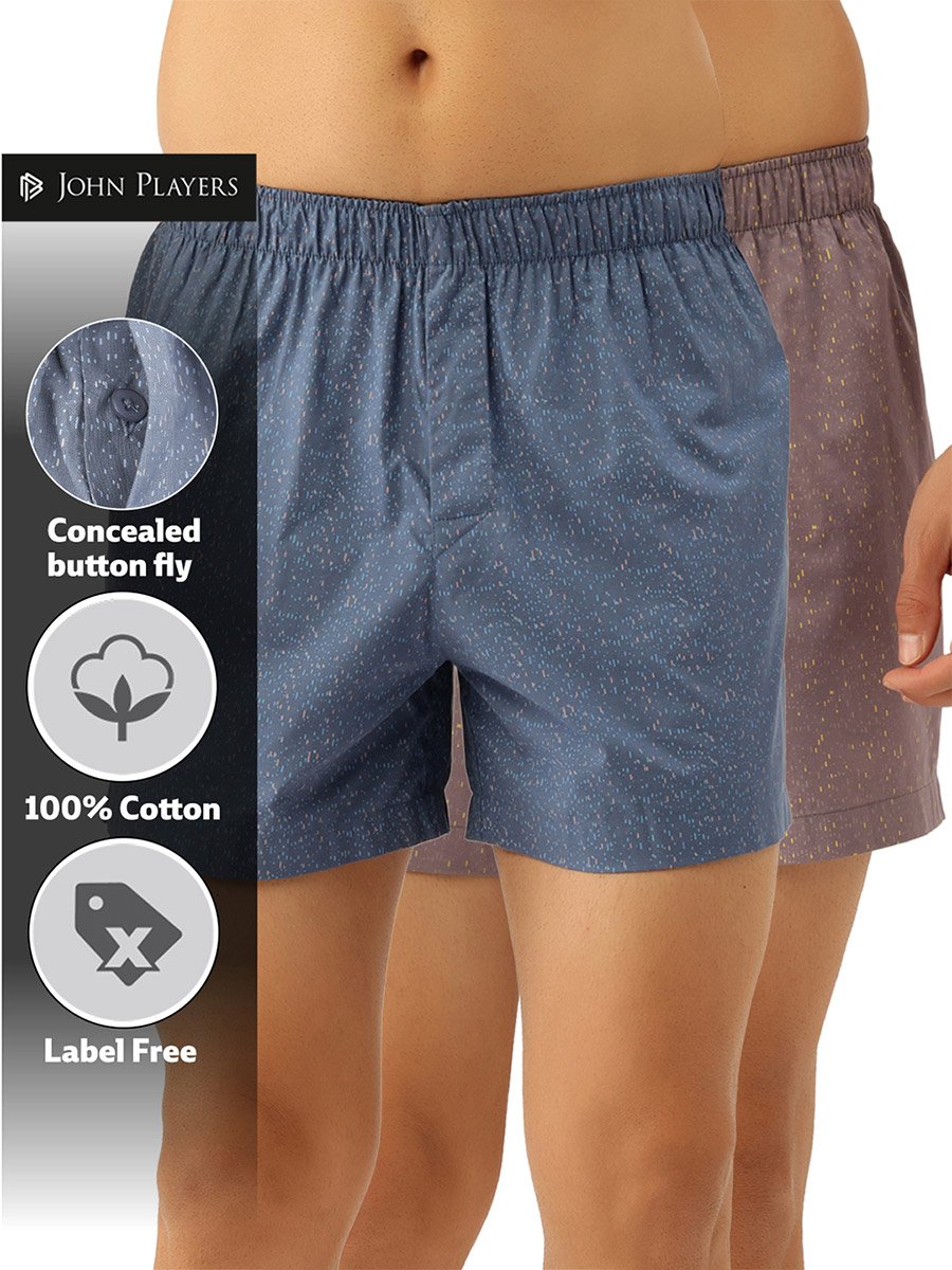 Pack of 2 - Printed Boxers - 100% Cotton