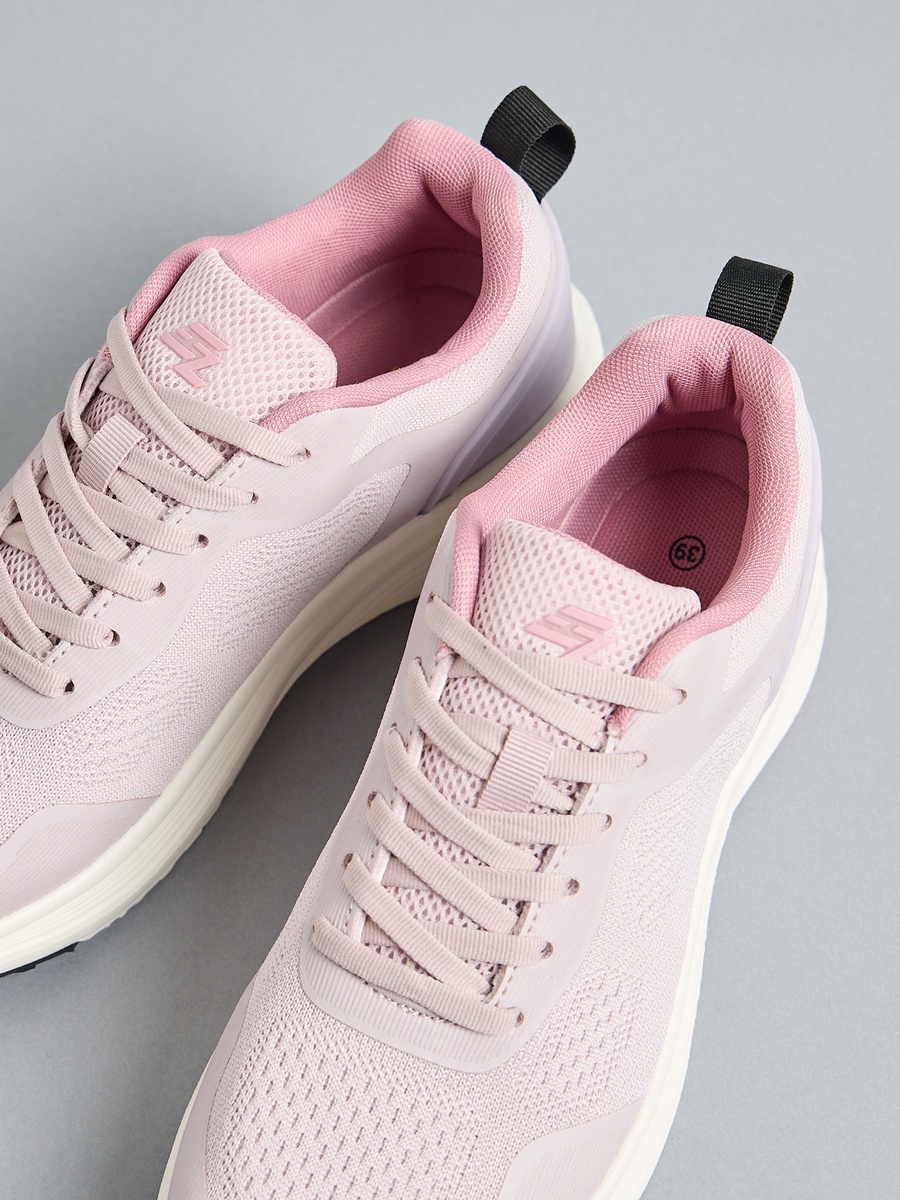 Textured Lace-Up Sports Shoes