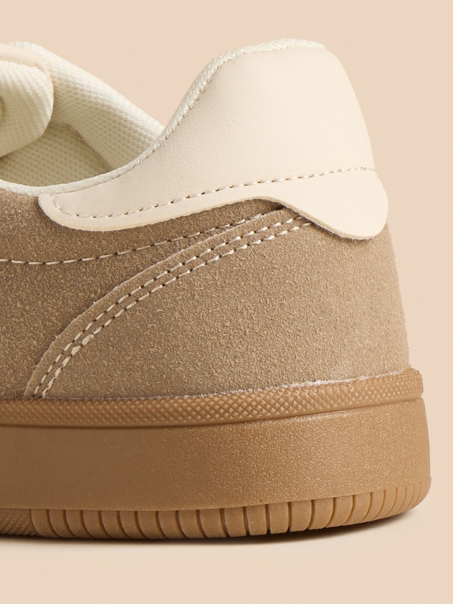 Panelled Lace-Up Sneakers