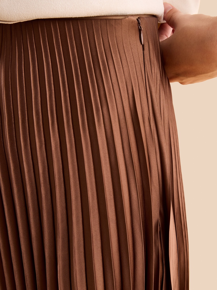 Pleated Skirt with Zip Closure