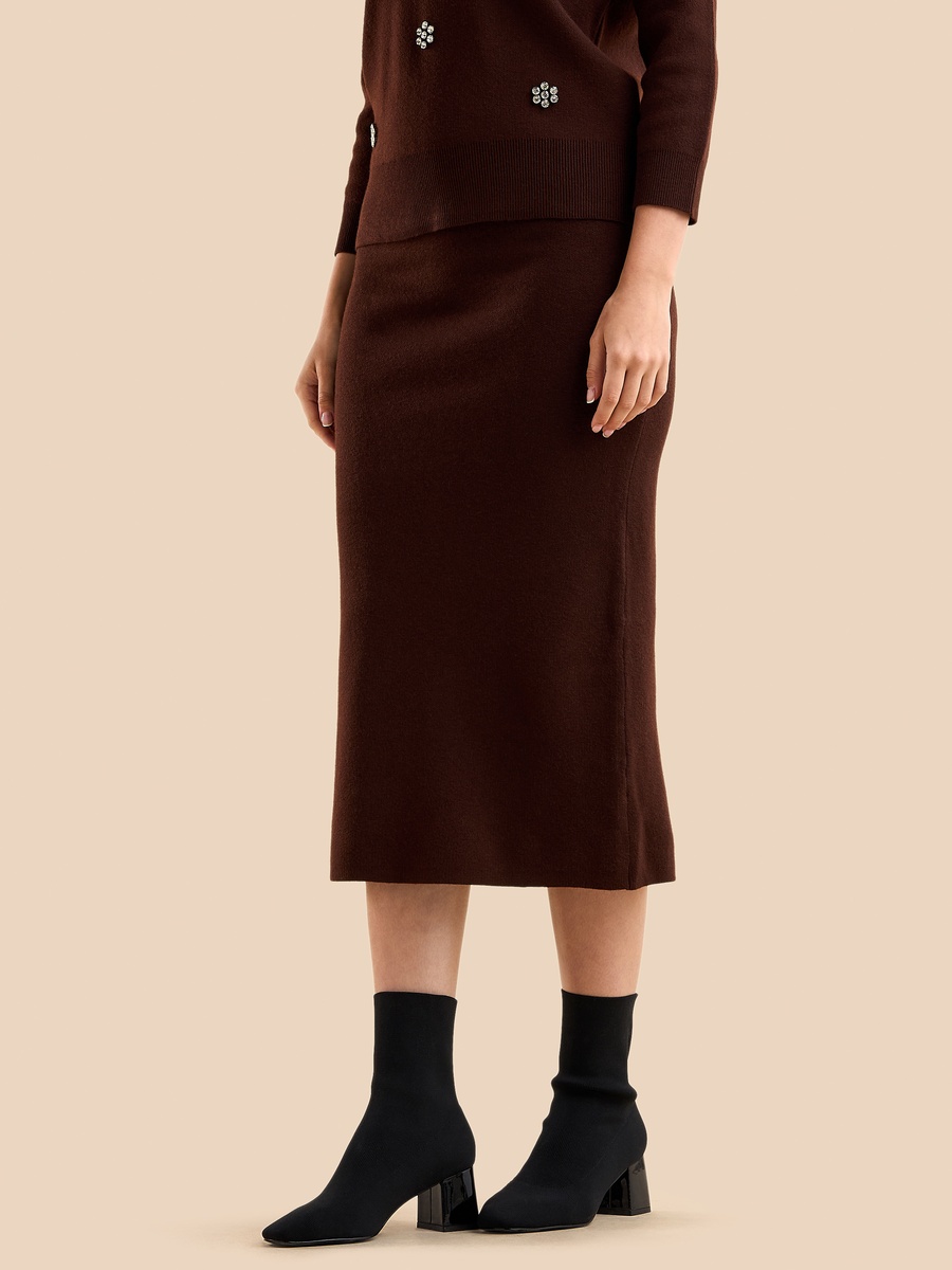 Plain Midi Skirt