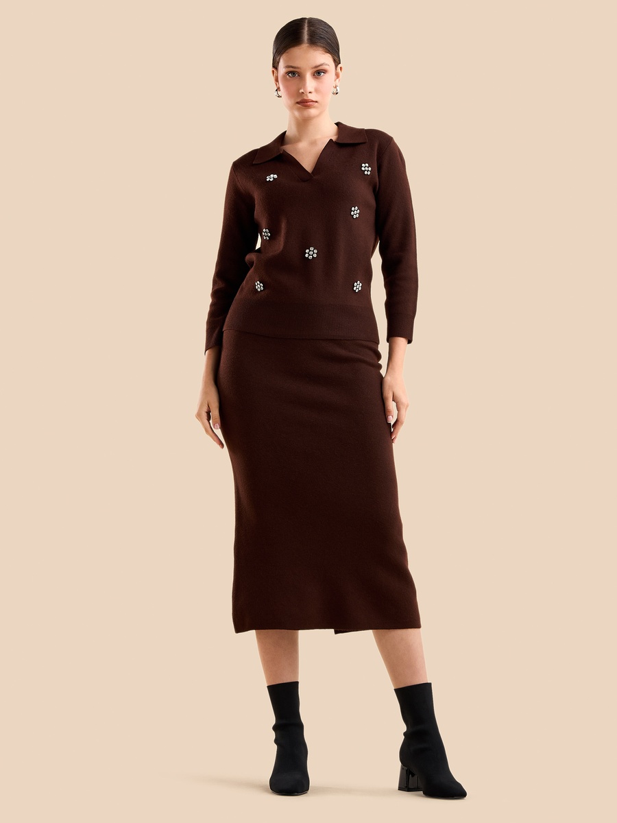 Plain Midi Skirt