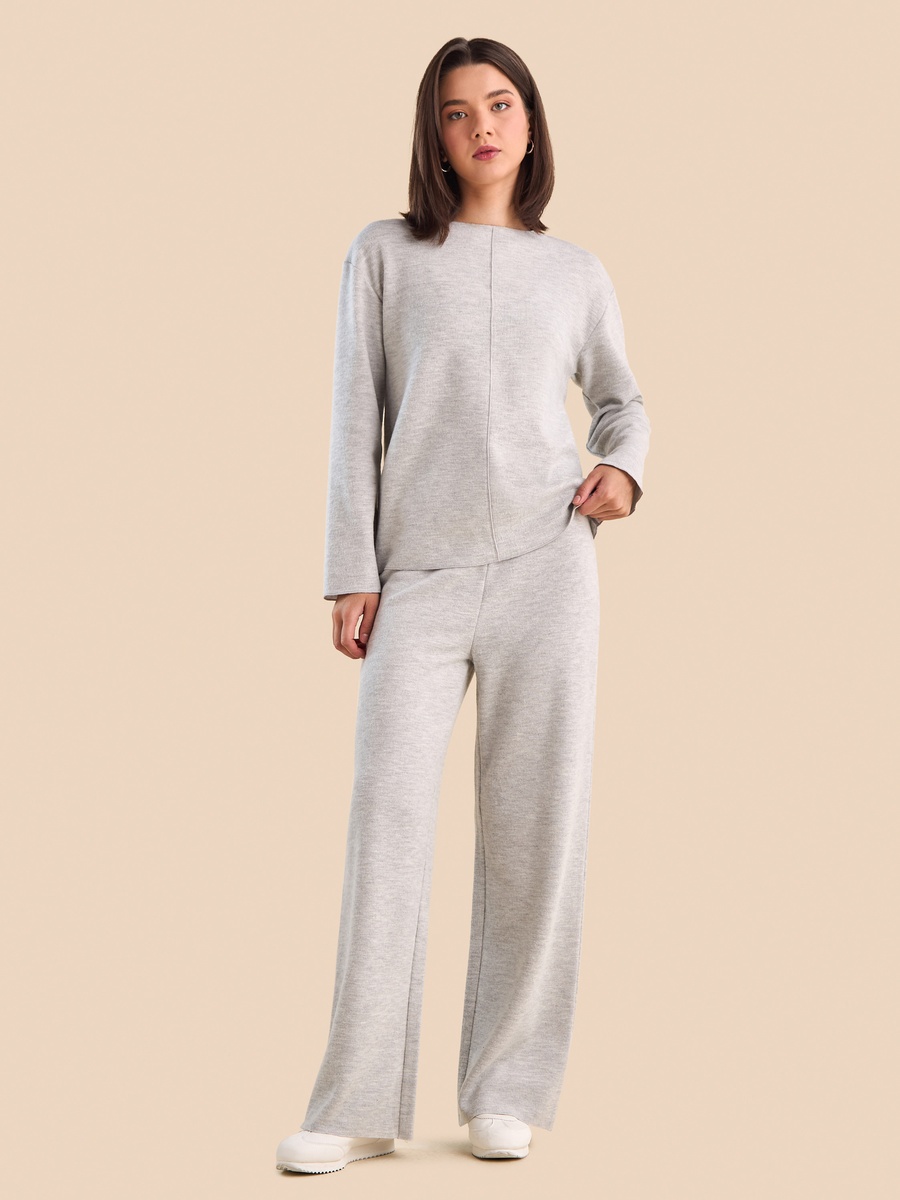 Plain Wide Leg Pants