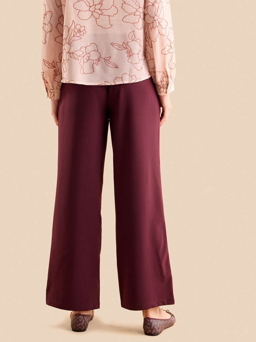 Plain Wide Leg Pants