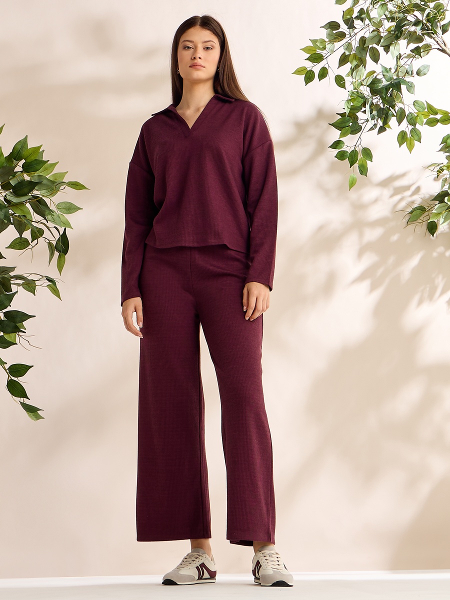 Ribbed Wide Leg Pants