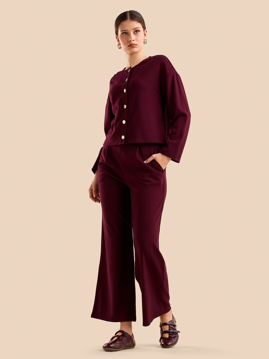 Twill Wide Leg Pants