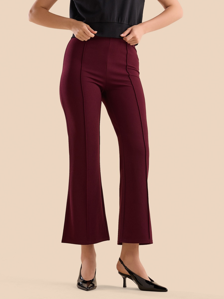 Plain Flared Leg Pants