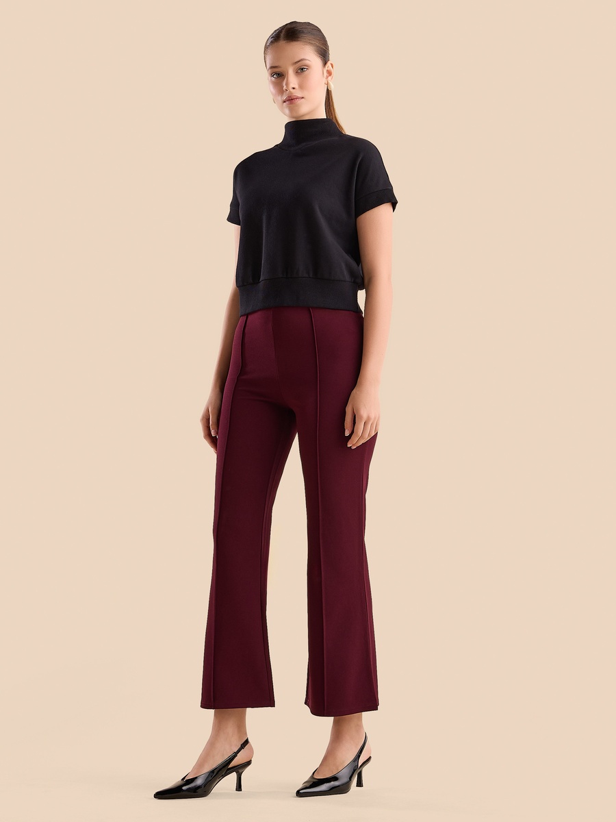 Plain Flared Leg Pants
