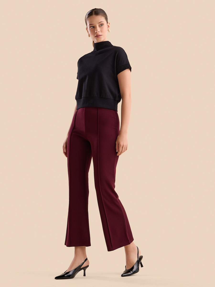 Plain Flared Leg Pants