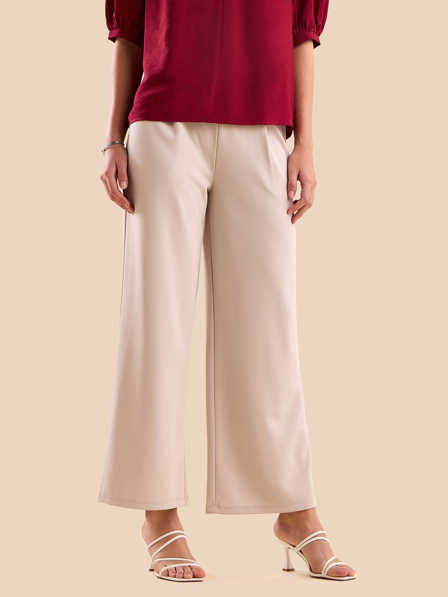 Plain Wide Leg Pants